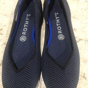 Rothy’s Metallic Herringbone Flats